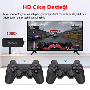 ScHitec Retro 4K Game Stick 3D Arcade Atari Makinası 35000 Oyunlu Konsol