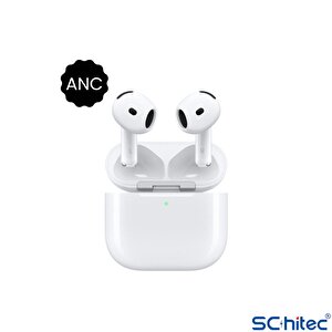 Schitec Anc Air 4 Pro Dokunmatik Bluetooth 5.3 Kablosuz Kulaklık Kablosuz Şarj Özellikli Type-c Girişli
