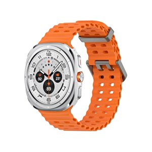 Watch Ultra Amoled Ekran Waterproof Akıllı Saat 3 Kordonlu Titanyum Gümüş 47mm