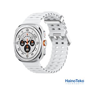Watch Ultra Amoled Ekran Waterproof Akıllı Saat 3 Kordonlu Titanyum Gümüş 47mm