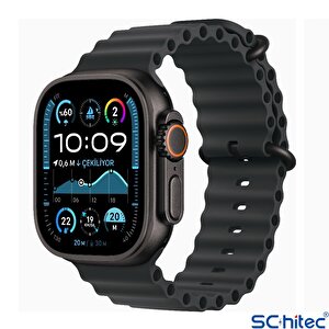 Schitec Watch Ultra 2 Amoled Ekran Waterproof 3 Kordonlu Akıllı Saat 1gb Hafıza Titanyum Siyah
