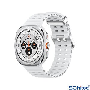 Schitec Watch Ultra Amoled Ekran Waterproof Akıllı Saat 3 Kordonlu Titanyum Gümüş 47mm