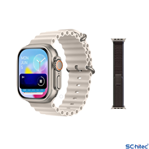 Schitec Hk10 Ultra 3 Amoled Ekran Android İos Harmonyos Uyumlu Akıllı Saat Gümüş