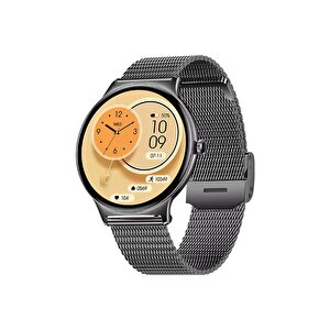 Watch Ultra 5 Amoled Ekran Super Slim Tasarım Waterproof 3 Kordonlu Akıllı Saat Titanyum Siyah