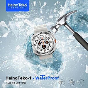 Haino Teko Watch Ultra Amoled Ekran Waterproof Akıllı Saat 3 Kordonlu Titanyum Grey 47mm