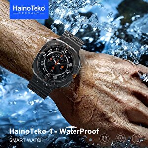 Haino Teko Watch Ultra Amoled Ekran Waterproof Akıllı Saat 3 Kordonlu Titanyum Grey 47mm