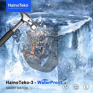 Haino Teko Watch Ultra 3 Amoled Ekran Waterproof 3 Kordonlu Akıllı Saat Titanyum Grey