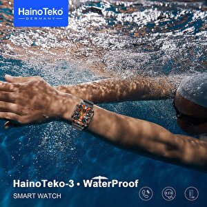 Haino Teko Watch Ultra 3 Amoled Ekran Waterproof 3 Kordonlu Akıllı Saat Titanyum Grey