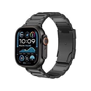 Watch Ultra 2 Amoled Ekran Waterproof 3 Kordonlu Akıllı Saat Titanyum Siyah