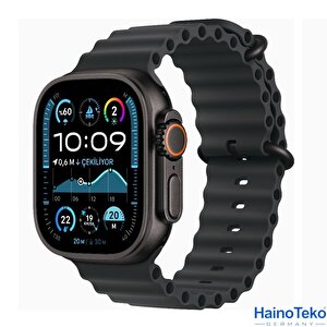 Watch Ultra 2 Amoled Ekran Waterproof 3 Kordonlu Akıllı Saat Titanyum Siyah