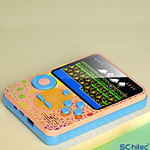 Schitec G6 Retro 3.5 Inç Tv Bağlanan Oyun Konsolu Pembe (666 Klasik Oyunlar)