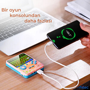 Schitec G6 Retro 3.5 Inç Tv Bağlanan Oyun Konsolu Pembe (666 Klasik Oyunlar)