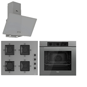 Qbl62cpr - Ss208cpr -d088 60 Cm Gri Cam Turbolu Ankastre Set -Yeni 2025