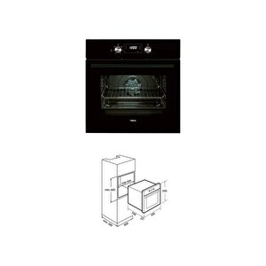 Atv 60 Davlumbaz, Ibf 64200 Ss Indüksiyonlu Ocak, Hak 627 Fırın Siyah Ankastre Set