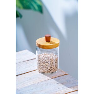 Malibu Akasya Kapaklı Borosilikat Cam Kavanoz - 430 Ml