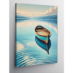 Kanvas Tablo Huzurlu Kayık Manzarası 100x140 cm