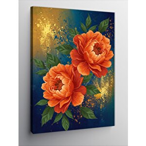 Kanvas Tablo Turuncu Güller Sanatı 70x100 cm