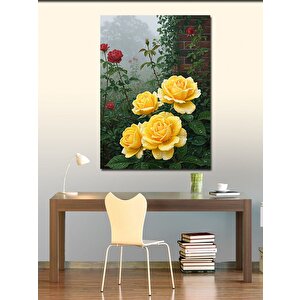 Kanvas Tablo Bahçede Sarı Güller 50x70 cm