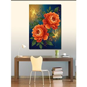 Kanvas Tablo Turuncu Güller Sanatı 100x140 cm