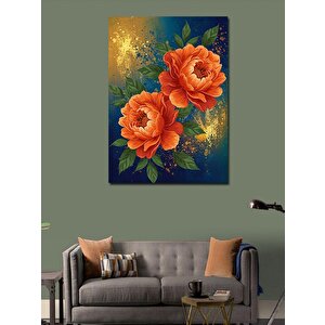 Kanvas Tablo Turuncu Güller Sanatı 100x140 cm