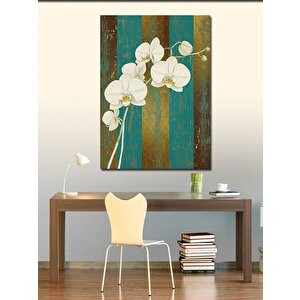 Kanvas Tablo Beyaz Orkide Çiçeği 50x70 cm