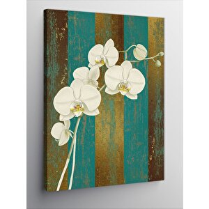 Kanvas Tablo Beyaz Orkide Çiçeği 70x100 cm
