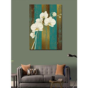 Kanvas Tablo Beyaz Orkide Çiçeği 70x100 cm