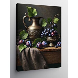 Kanvas Tablo Üzüm Ve Antika Kap 100x140 cm