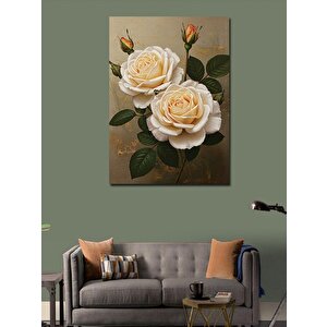 Kanvas Tablo Beyaz Güller 100x140 cm