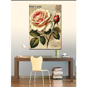 Kanvas Tablo Vintage Gül Posteri 100x140 cm