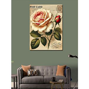 Kanvas Tablo Vintage Gül Posteri 100x140 cm