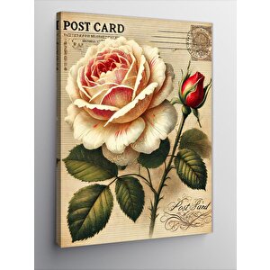 Kanvas Tablo Vintage Gül Posteri 70x100 cm