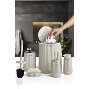 Okyanus Home Nida Bej Kromlu Eko 5'li Banyo Seti