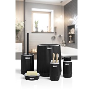 Okyanus Home Nida Siyah Kromlu Eko 5'li Banyo Seti