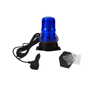 7 Fonksiyonlu Tepe Lambası Çakarlı Mıknatıslı Dikey Model 12-30v Mavi / Laik537-3
