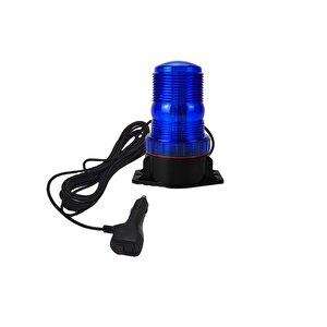 7 Fonksiyonlu Tepe Lambası Çakarlı Mıknatıslı Dikey Model 12-30v Mavi / Laik537-3