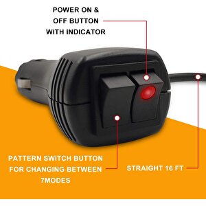 7 Fonksiyonlu Tepe Lambası Çakarlı Mıknatıslı Dikey Model 12-30v Mavi / Laik537-3