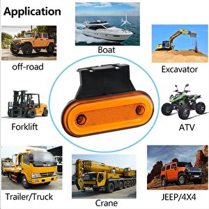Side Marker Kasa Lambası - Beyaz 24v 3w Çakarlı Adet / Laam446-1