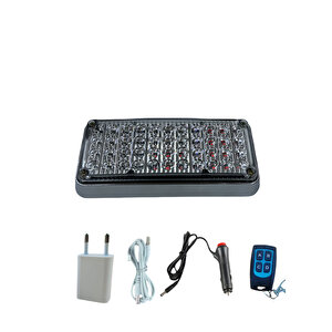 Tepe Çakar Lamba 44led  Kırmızı-mavi Kumandalı / Lapa119