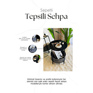 Sepetli Tepsili Sehpa