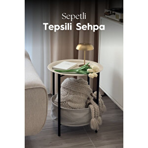 Sepetli Tepsili Sehpa
