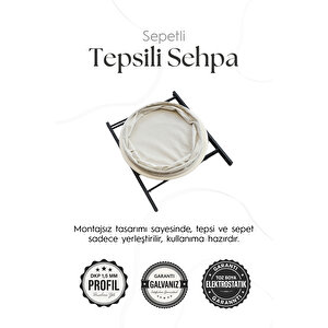 Sepetli Tepsili Sehpa