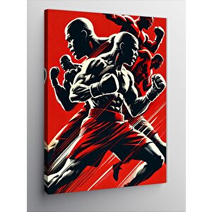 Kanvas Tablo Boksörler Ve Kırmızı Enerji 50x70 cm