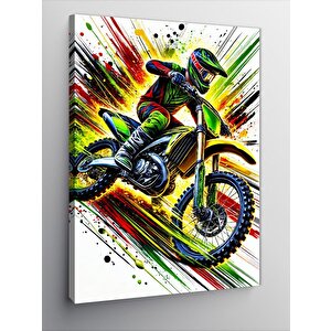 Kanvas Tablo Motor Yarışı Ve Renkler 70x100 cm
