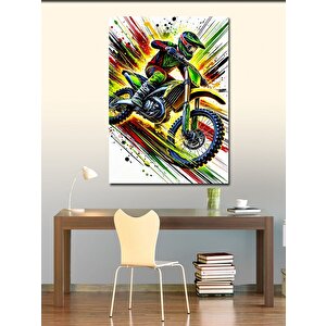 Kanvas Tablo Motor Yarışı Ve Renkler 70x100 cm