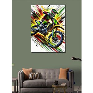Kanvas Tablo Motor Yarışı Ve Renkler 70x100 cm