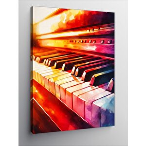 Kanvas Tablo Renkli Piyano Tuşları 50x70 cm