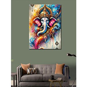 Kanvas Tablo Renkli Ganesha Tasarımı 50x70 cm