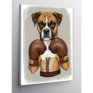 Kanvas Tablo Boksör Köpek 100x140 cm