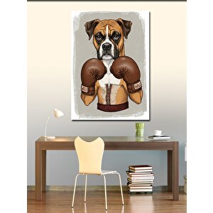 Kanvas Tablo Boksör Köpek 100x140 cm